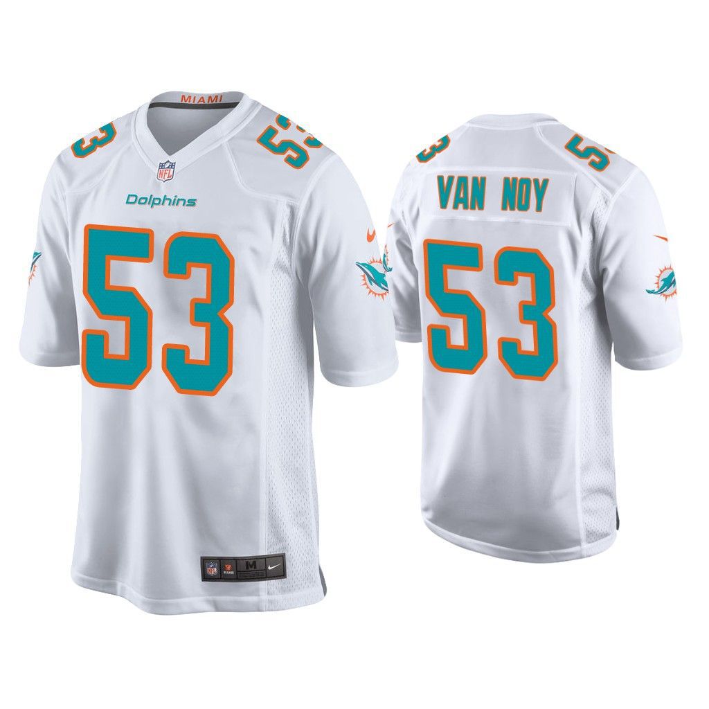 Men Miami Dolphins #53 Kyle Van Noy Nike White Game Player NFL Jersey->miami dolphins->NFL Jersey